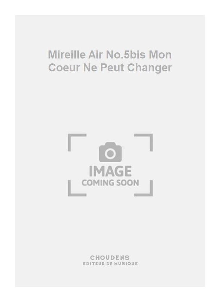 Mireille No 5bis Mon Coeur Ne Peut Changer